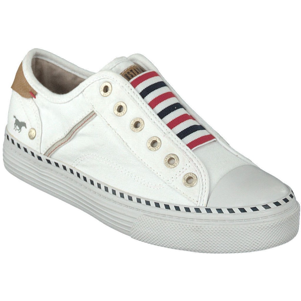 D Slipper Textil     weiß kombi